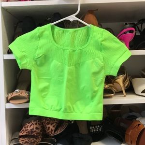Alo bright green crop top